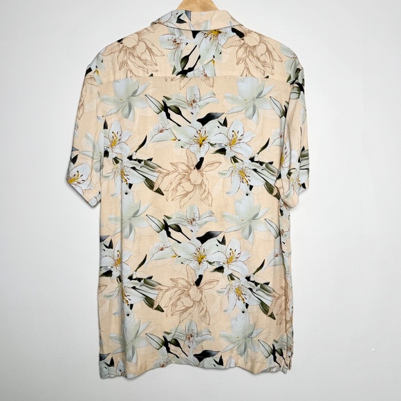 Denim & Flower Ricky Singh Hawaiian Short Sleeve Men's Button Up Sz Medium - Picture 4 of 7